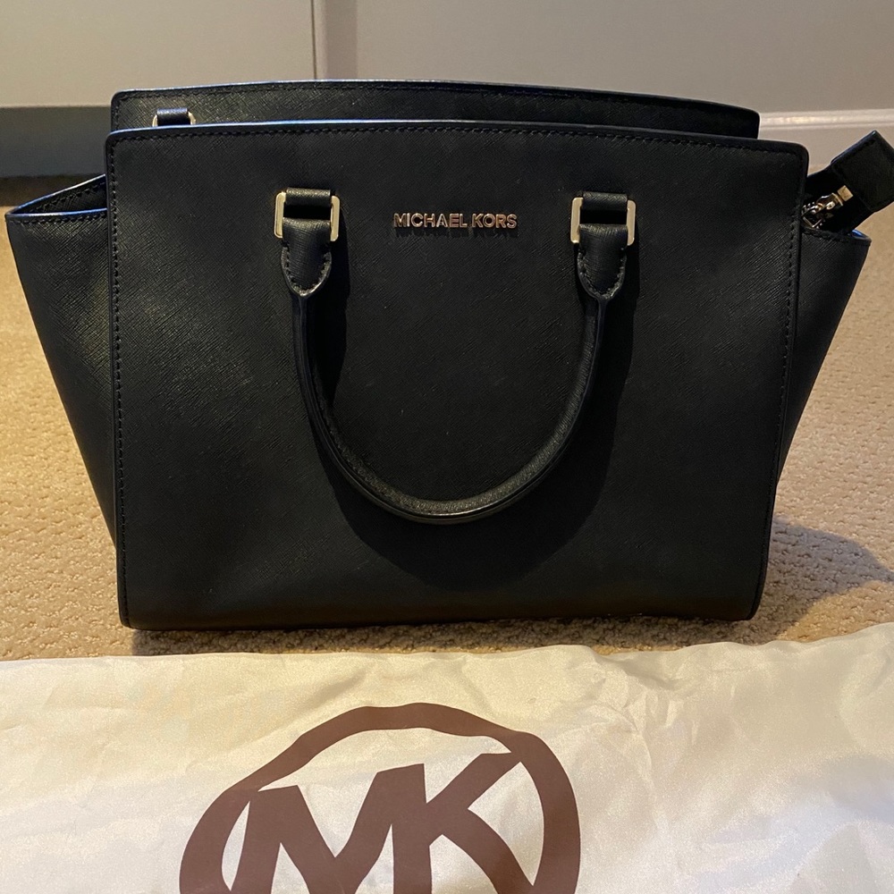 Michael Kors Black Leather Bag